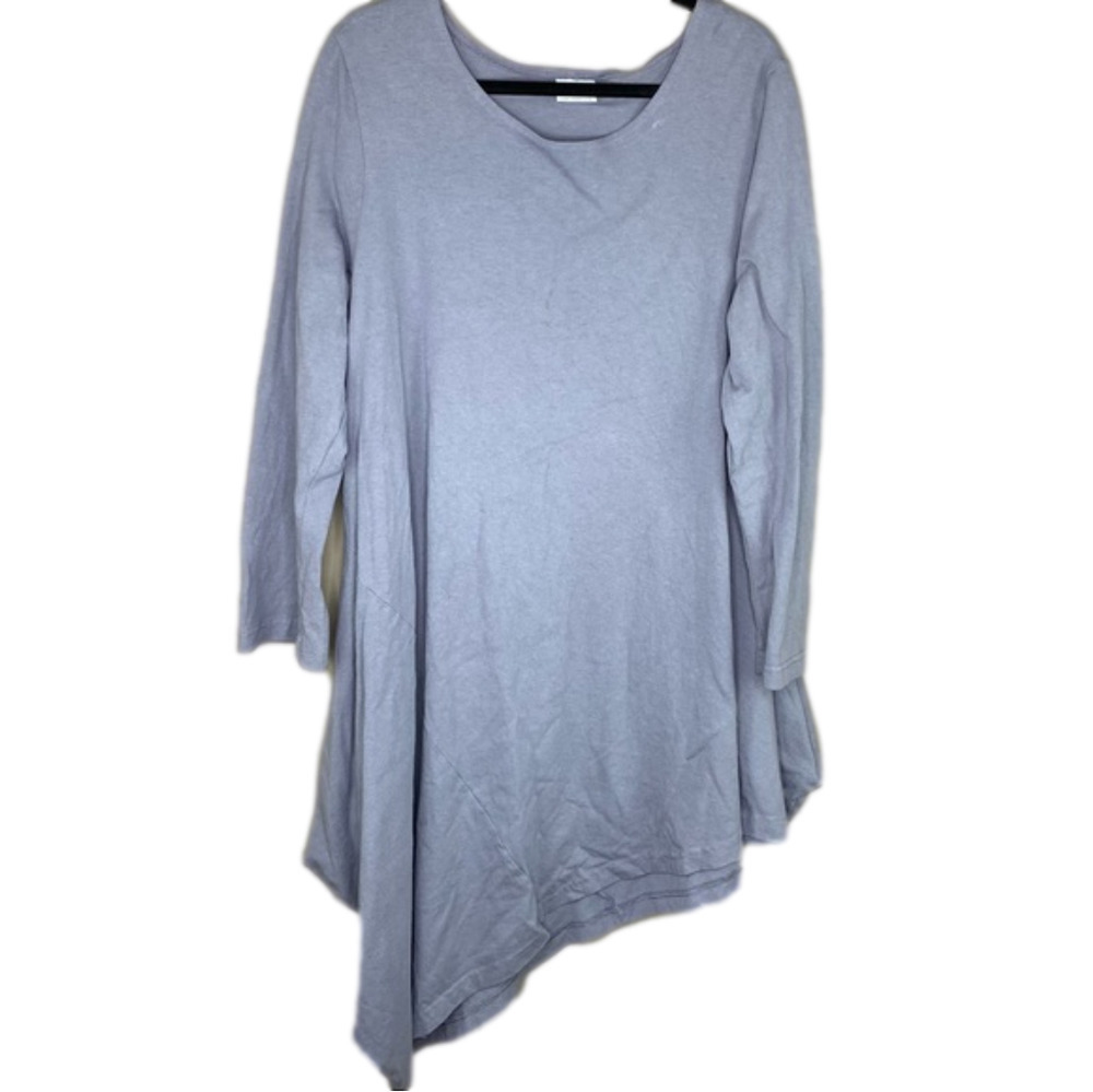 PACIFIC Cotton  Asymmetrical Lagenlook Grey Dress